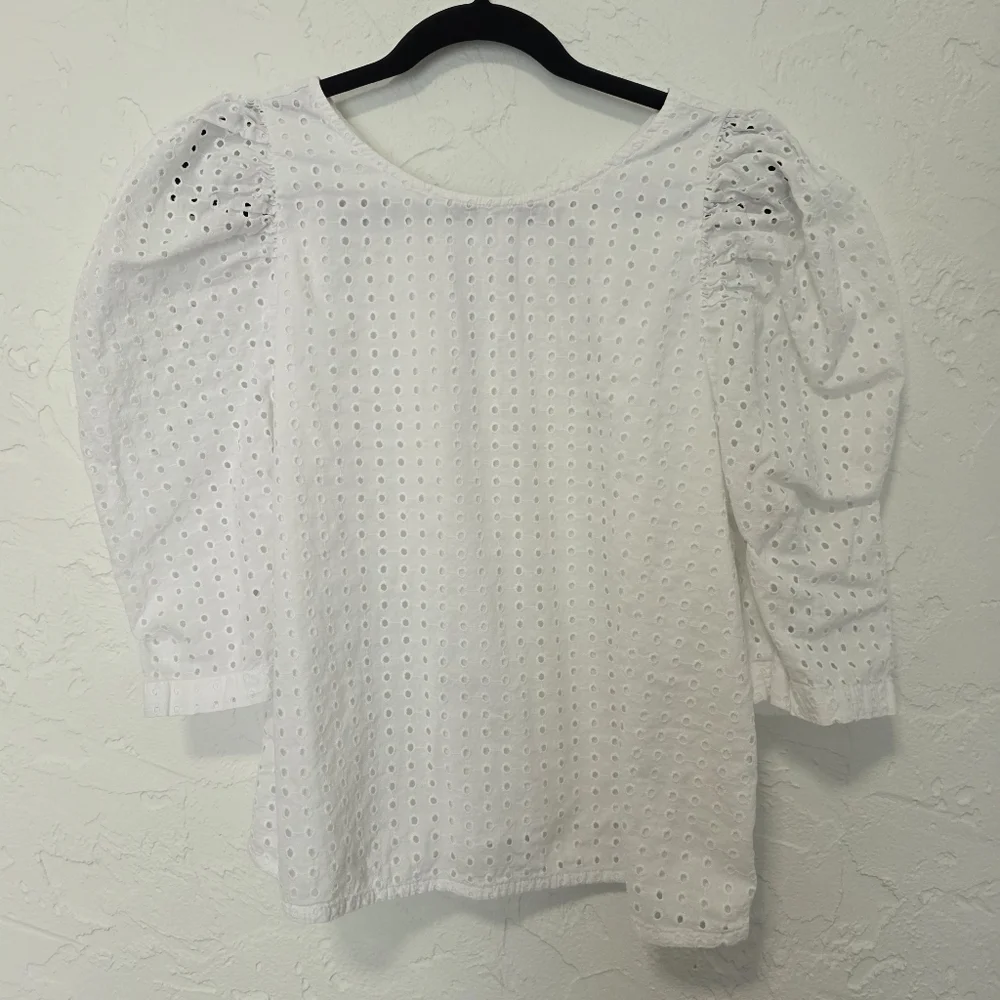 A New Day Target Emroidered White Top Size Large - Picture 2 of 12